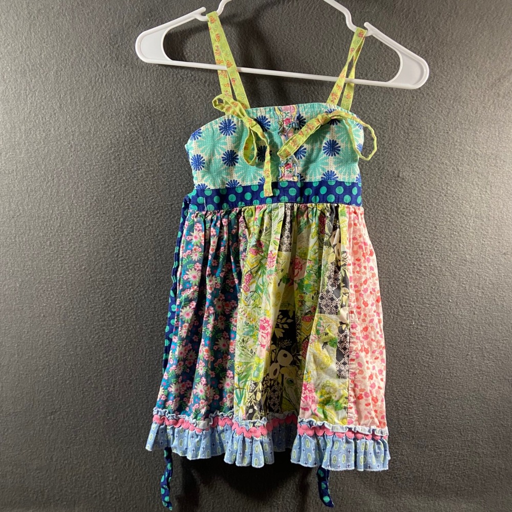 Platinum Matilda Jane Dress 6 Patchwork Floral Cotton Ruffle cottagecore boho